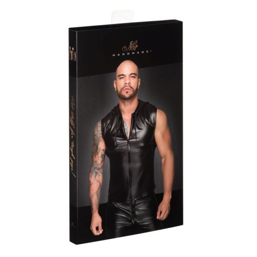 Powerwetlook Sleeveless Hooded Shirt w 2 Way Zipper - Image 5
