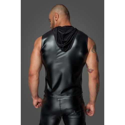 Powerwetlook Sleeveless Hooded Shirt w 2 Way Zipper - Image 4