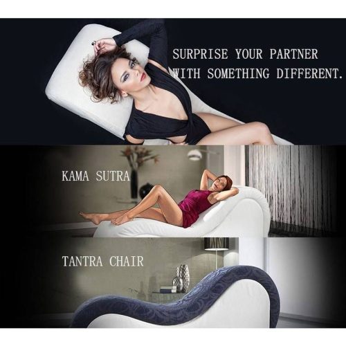 Kama Sutra Mebon Chaise Love Lounge Leather Black - Image 4