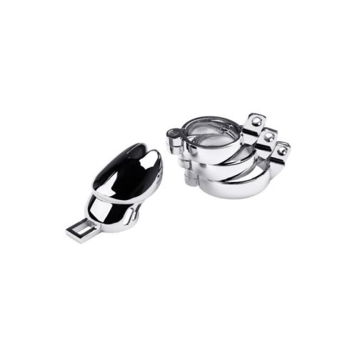 Silver Metal Chastity Cage Adjustable - Image 3