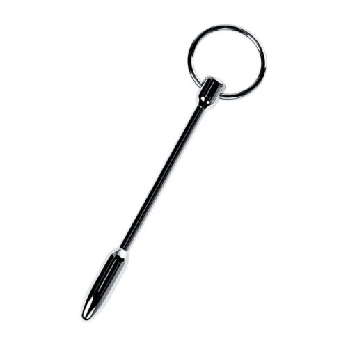 Silver Metal Urethral Plug w Ring - Image 4