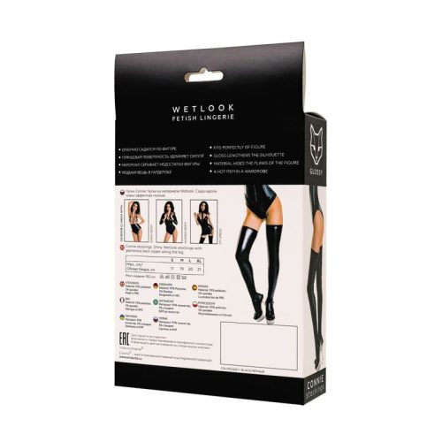 Glossy Wetlook Connie Zipper Stockings - Image 6