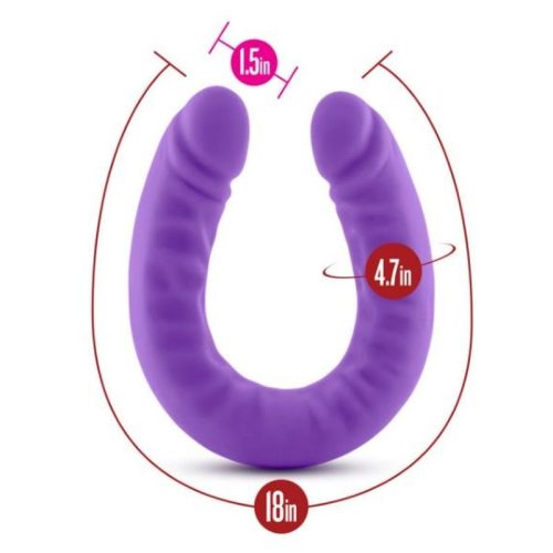 Ruse Silicone Slim 18in Purple Double Dong - Image 5