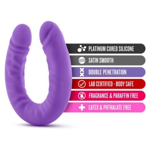 Ruse Silicone Slim 18in Purple Double Dong - Image 6