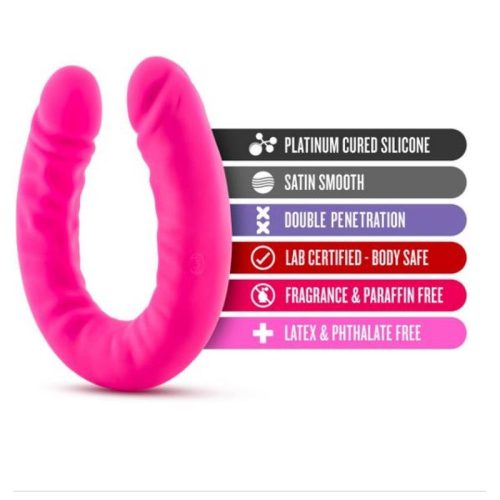 Ruse Silicone Slim 18in Hot Pink Double Dong - Image 6