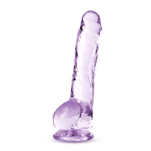 Naturally Yours 8" Crystaline Dildo Amethyst - Image 3