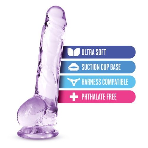 Naturally Yours 8" Crystaline Dildo Amethyst - Image 6