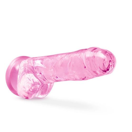 Naturally Yours 8" Crystaline Dildo Rose - Image 4