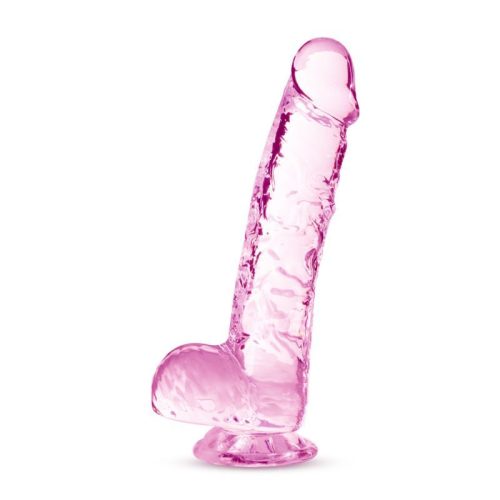Naturally Yours 6" Crystaline Dildo Rose - Image 3