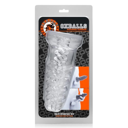 ScrewD Super Squish Corkscrew Jackoff Toy Clear - Image 3