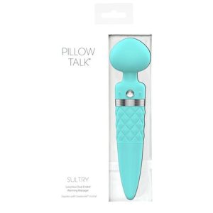 Pillow Talk Sultry Dual Ended Warming Massager Teal