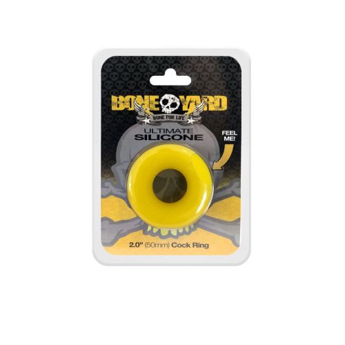 Ultimate Silicone Cock Ring Yellow - Image 3