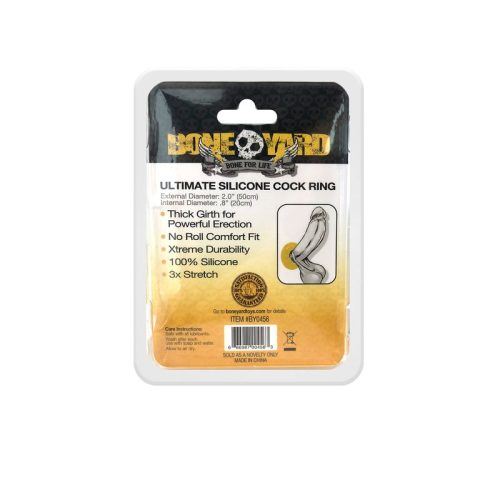 Ultimate Silicone Cock Ring Yellow - Image 4