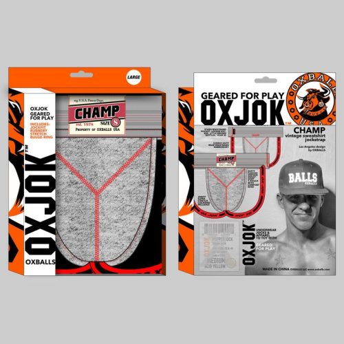 Oxballs Champ Vintage Jockstrap Gray Heather - Image 5