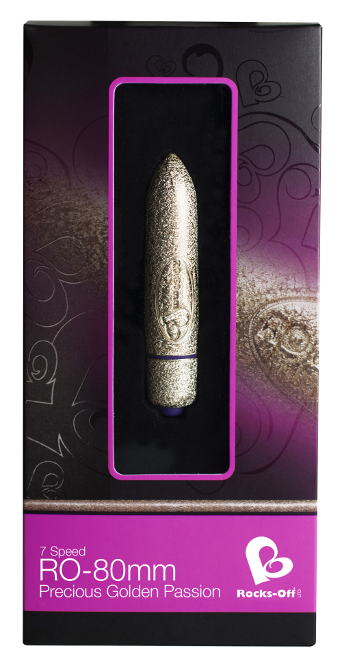 RO-80mm 7 Speed Precious Rose Gold Vibrating Bullet - Image 3
