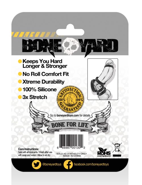 Boneyard Silicone Ring 30mm Black - Image 7
