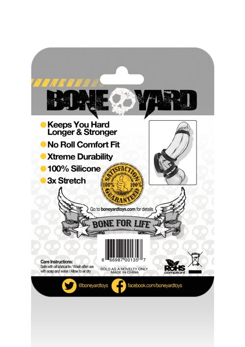 Boneyard Silicone Ring 35mm Black - Image 7