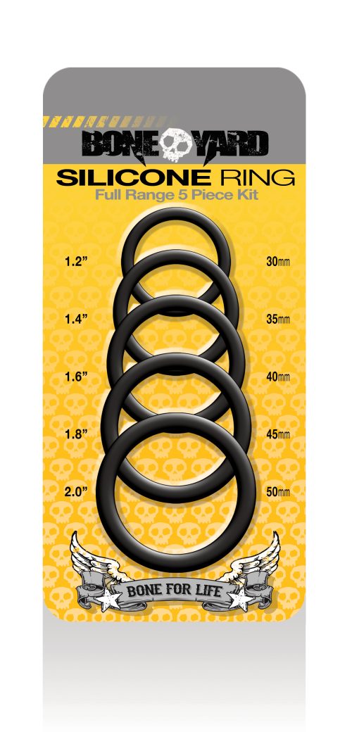 Boneyard Silicone Ring 5 Pc Kit Black - Image 3