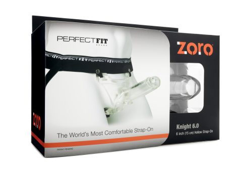 Zoro Knight 6in Hollow Shaft Clear Strap On - Image 4