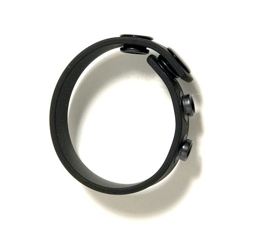 Boneyard Silicone Cock Strap - 3 Snap Ring - Black - Image 10