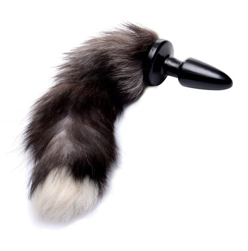 Fox Tail Anal Plug Grey - Image 3