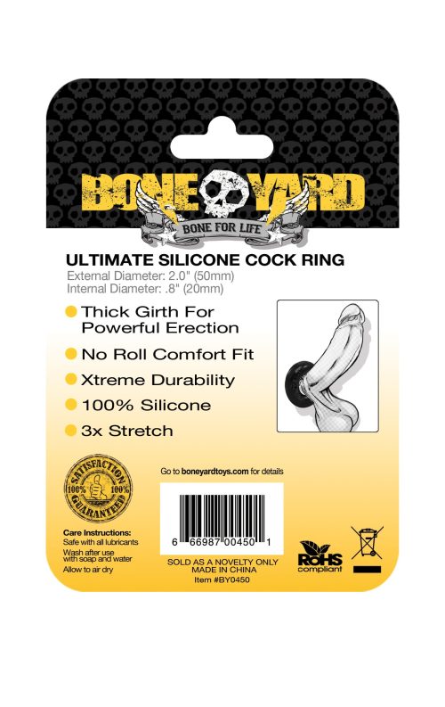 Ultimate Silicone Cock Ring Black - Image 4