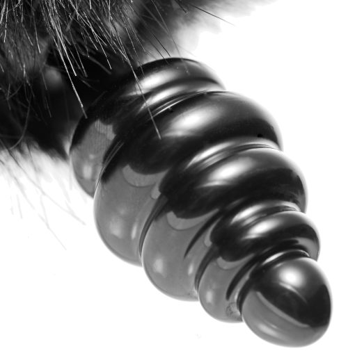 Black Bunny Tail Anal Plug - Image 4