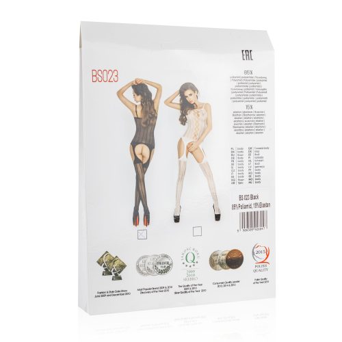 Bodystocking Fishnet With Open Cleavage BLK - Image 5