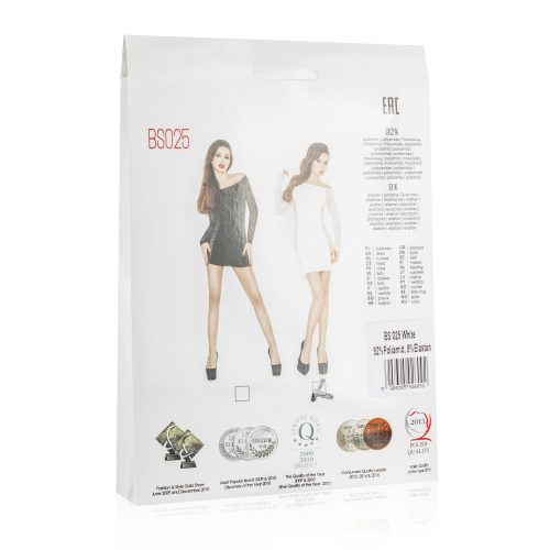 Mini Dress BLK With Mesh Sleeves and Sides - Image 3
