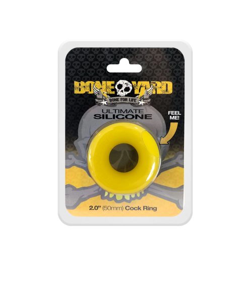 Ultimate Silicone Cock Ring Yellow - Image 3