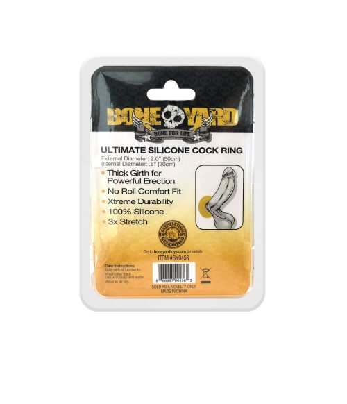 Ultimate Silicone Cock Ring Yellow - Image 4