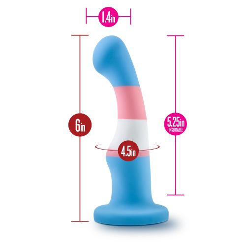 Avant Pride P2 True Blue Silicone Dildo - Image 7
