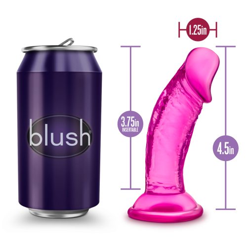 B Yours Sweet N Small Dildo with Suction Cup 4in Pink - Image 7