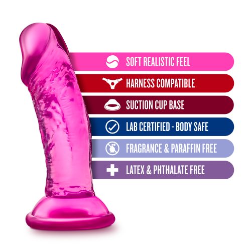 B Yours Sweet N Small Dildo with Suction Cup 4in Pink - Image 8