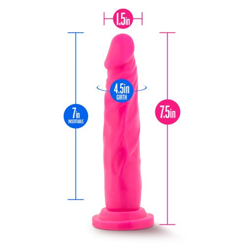 Neo Dual Density Cock 7.5in Neon Pink - Image 8