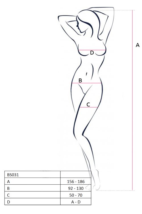 Bodysuit Open Cup White BS031 - Image 3