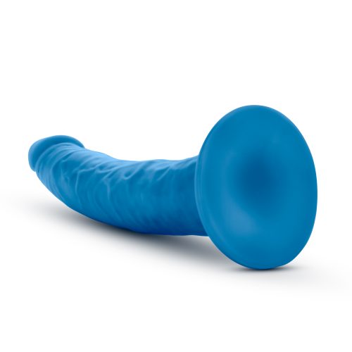 Neo Elite 7.5in Silicone Dual Density Cock Neon Blue - Image 4