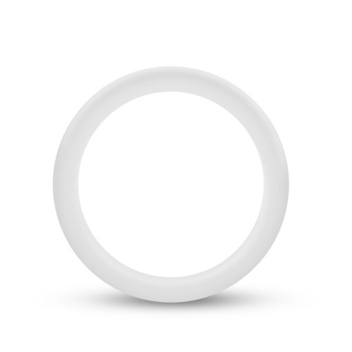 Performance Silicone Glo Cock Ring White Glow - Image 3