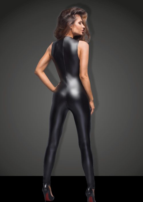 Sleeveless Power Wetlook Overall With Lace - Image 3