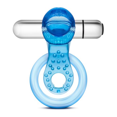 Stay Hard 10 Function Vibrating Tongue Ring Blue - Image 3