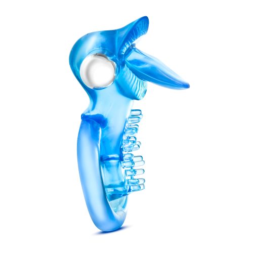 Stay Hard 10 Function Vibrating Tongue Ring Blue - Image 5