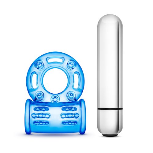 Stay Hard 10 Function Vibrating Bull Ring Blue - Image 5