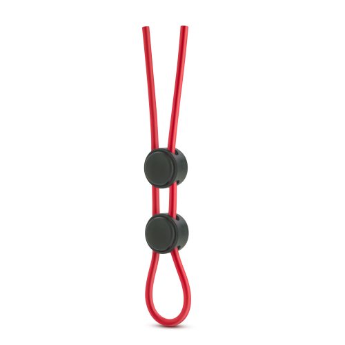 Stay Hard Silicone Double Loop Cock Ring Red - Image 3