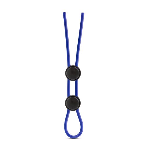 Stay Hard Silicone Double Loop Cock Ring Blue - Image 3