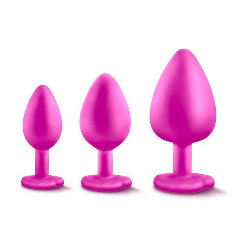 Luxe Bling Plugs Training Kit Pink With White Gems - Image 3