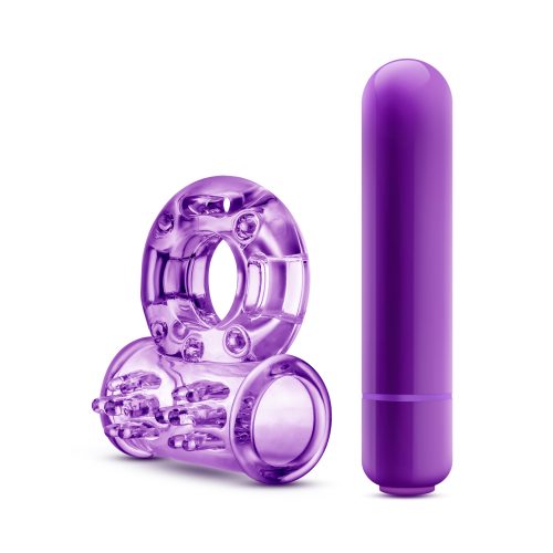 Play With Me Couples Play Vibrating Cock Ring Purple - Image 4