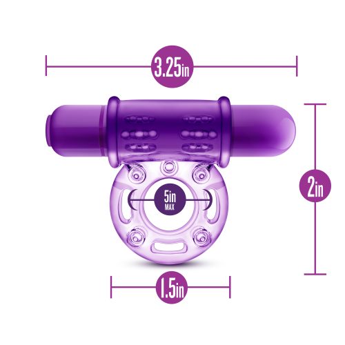 Play With Me Couples Play Vibrating Cock Ring Purple - Image 7