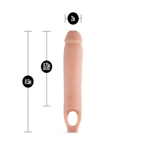 Performance 11.5in Cock Sheath Penis Extender Vanilla - Image 4