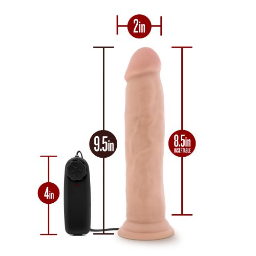Dr Skin Dr Throb 9.5in Vibrating Realistic Cock with Suction Cup Vanilla - Image 6