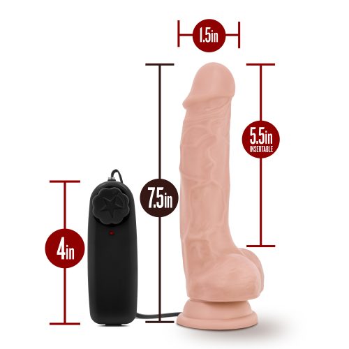 Dr Skin Dr Tim 7.5in Vibrating Cock with Suction Cup Vanilla - Image 6